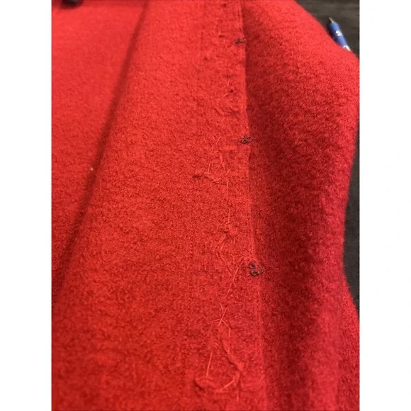 Alexandra Bartlett y2k vtg Red boiled wool cardigan sweater jacket Small Beaded - Picture 7 of 15